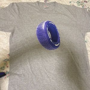 Grey Supreme Blue Tire Tee